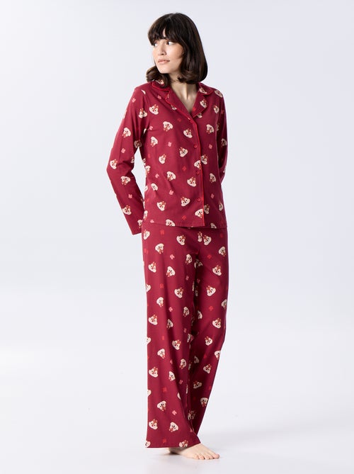 Pyjama long de Noël 'Mickey' 'Disney' - 2 pièces - Kiabi