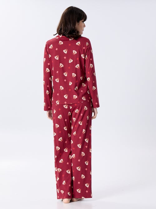 Pyjama long de Noël 'Mickey' 'Disney' - 2 pièces - Kiabi