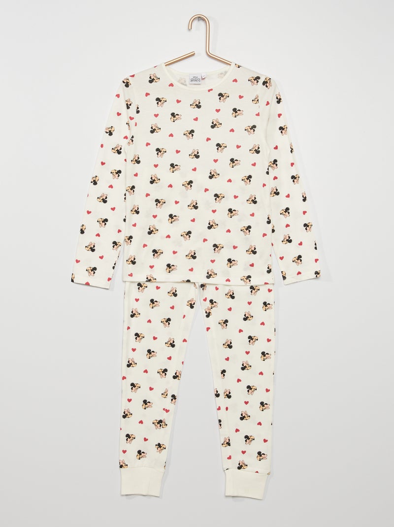 Pyjama long 'Disney' blanc - Kiabi