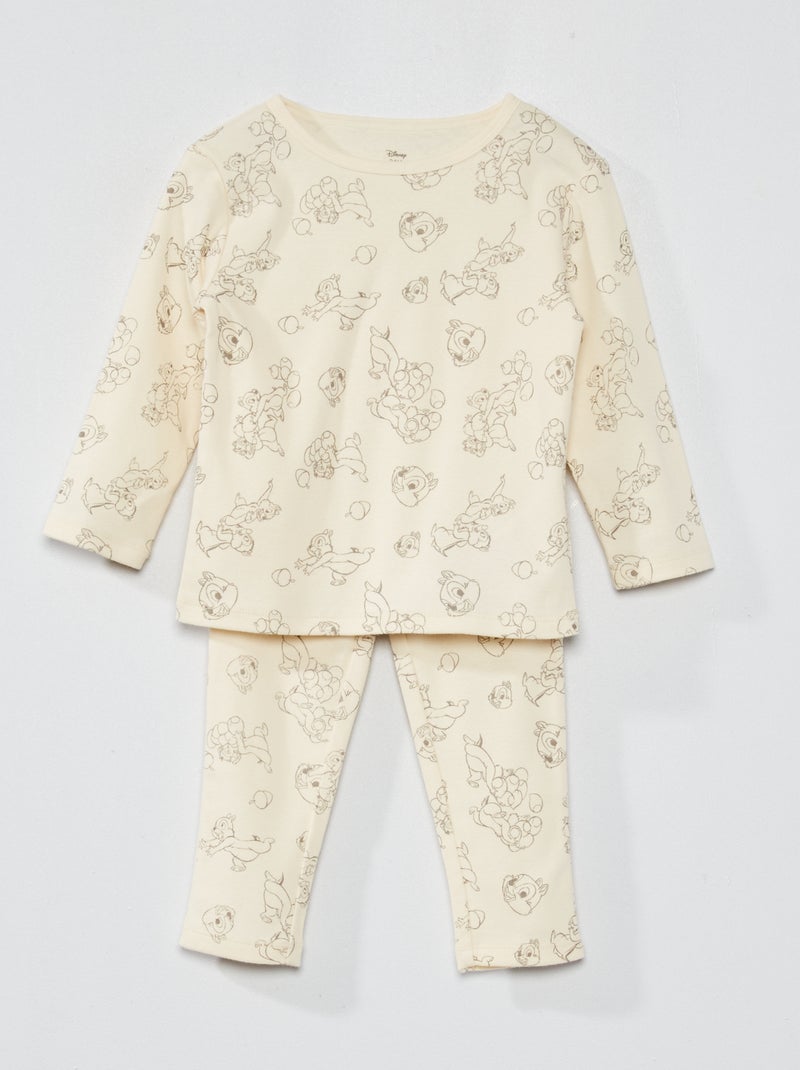 Pyjama long 'Disney' en jersey - 2 pièces Beige - Kiabi