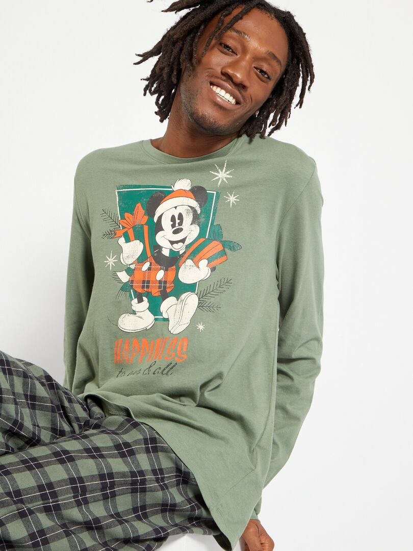 Pyjama long 'Disney' en jersey - 2 pièces Vert - Kiabi