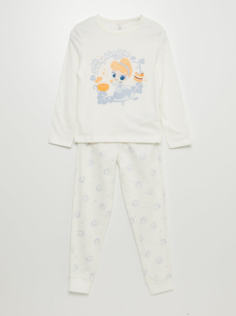 Pyjama long 'Disney Princess' - 2 pièces Blanc - Kiabi