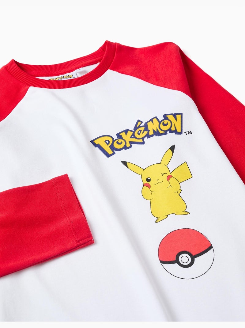 Pyjama long en coton à imprimé Pokémon Blanc - Kiabi