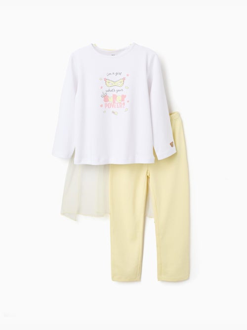 Pyjama long en coton avec cape amovible - Kiabi