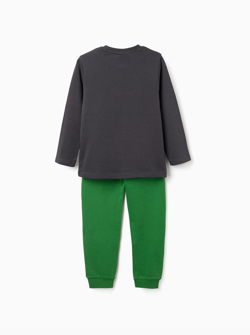 Pyjama long en coton avec imprimé Minecraft Gris foncé - Kiabi