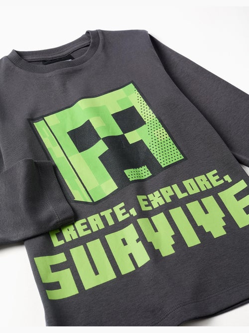 Pyjama long en coton avec imprimé Minecraft - Kiabi