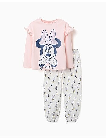 Pyjama long en coton avec imprimés Minnie