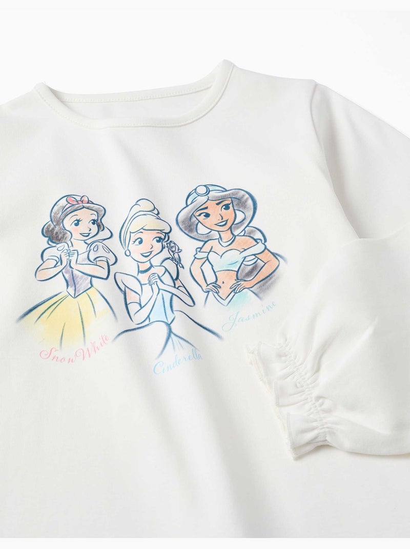 Pyjama long en coton avec Princesses Disney Blanc - Kiabi