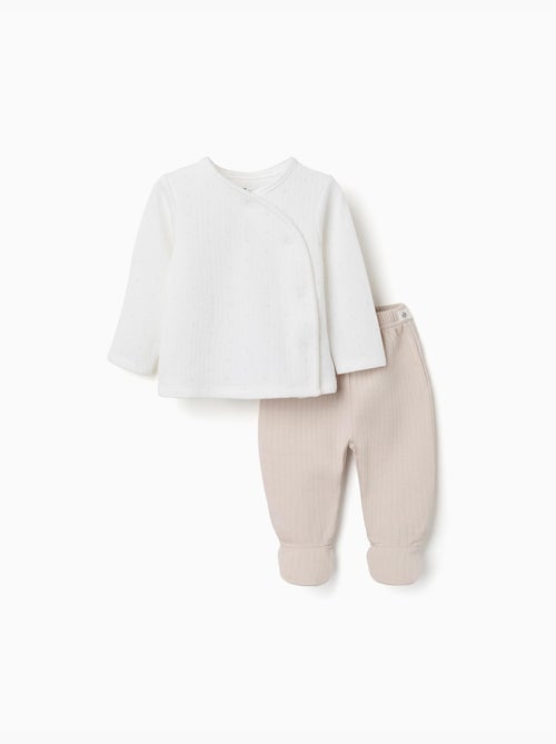 Pyjama long en coton matelassé - Kiabi