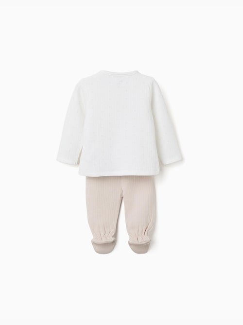 Pyjama long en coton matelassé - Kiabi