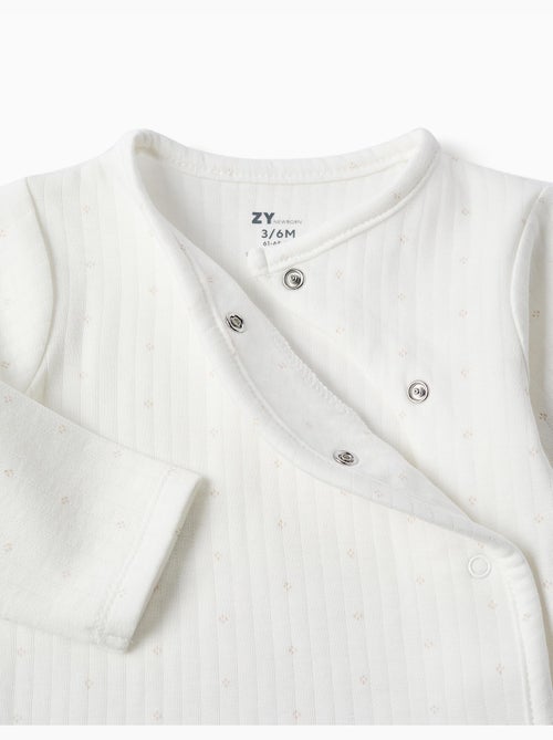 Pyjama long en coton matelassé - Kiabi