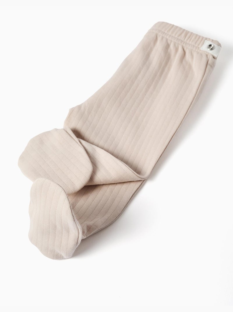 Pyjama long en coton matelassé Blanc - Kiabi