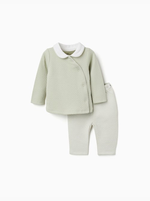 Pyjama long en coton matelassé - Kiabi