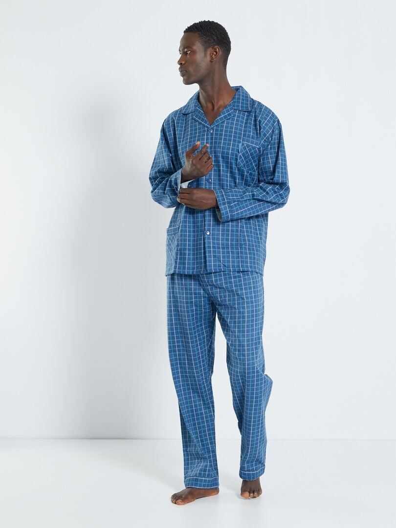 Soldes Pyjamas grande taille homme - bleu - Kiabi