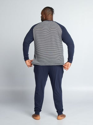 Pyjama Femme Longue En Coton - 2 Pièces, Motifs Cœur, Poches, Confortable Pour L’hiver Et La Maison