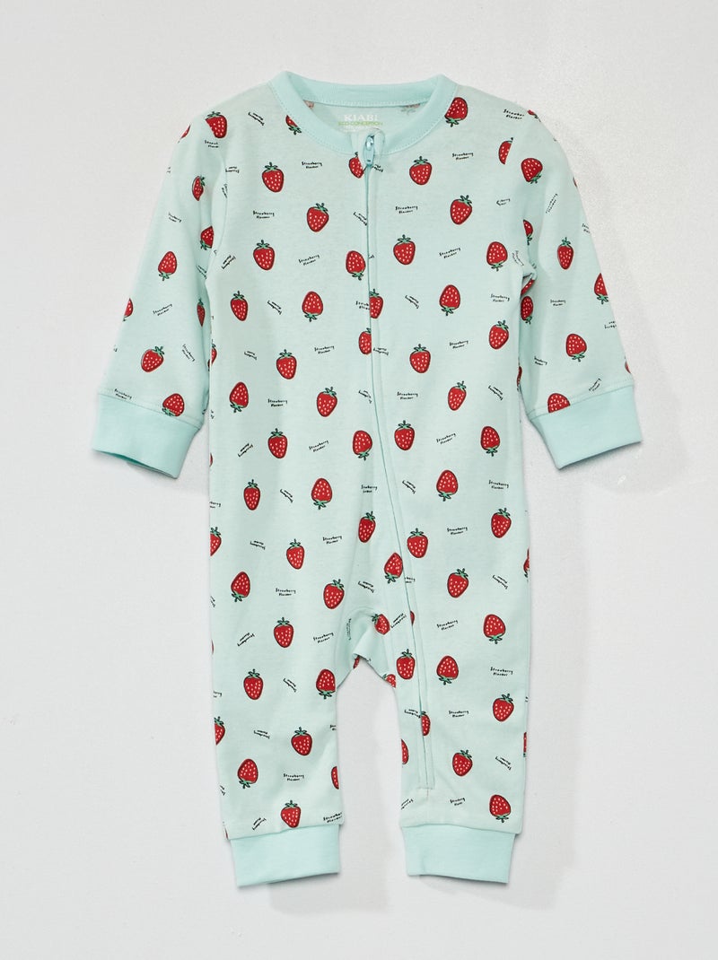 Pyjama long en jersey avec imprimé Bleu/rouge - Kiabi