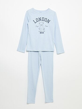 Pyjama long en jersey de coton - 2 pièces