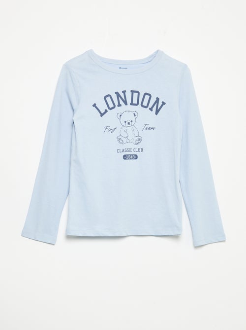 Pyjama long en jersey de coton - 2 pièces - Kiabi