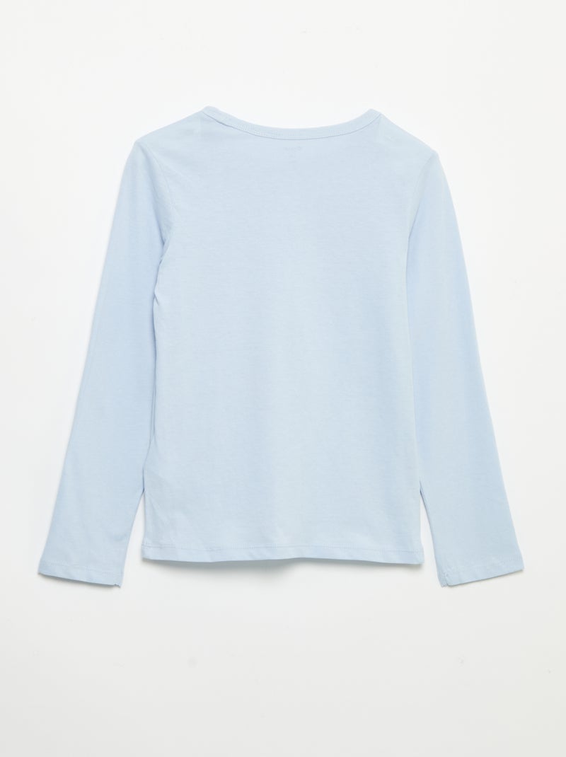 Pyjama long en jersey de coton - 2 pièces Bleu - Kiabi