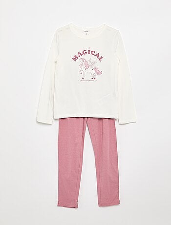 Pyjama long en jersey de coton - 2 pièces