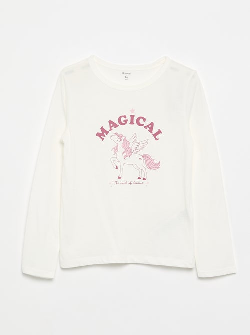 Pyjama long en jersey de coton - 2 pièces - Kiabi