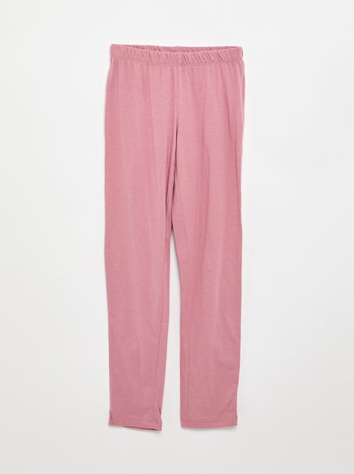 Pyjama long en jersey de coton - 2 pièces - Kiabi