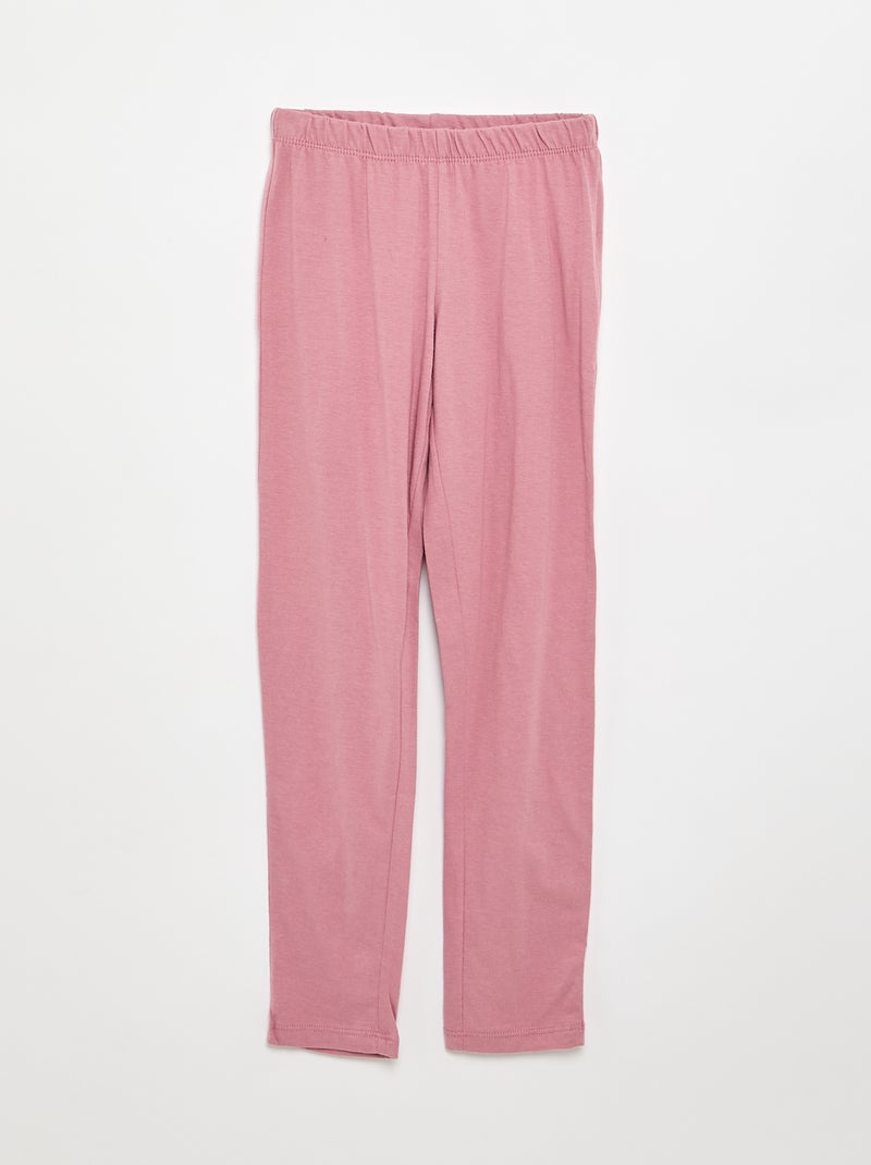 Pyjama long en jersey de coton - 2 pièces Bleu - Kiabi
