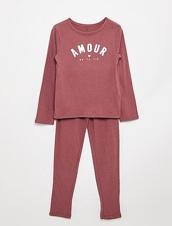 Pyjama long en jersey de coton - 2 pièces