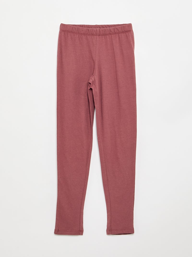 Pyjama long en jersey de coton - 2 pièces Rose - Kiabi