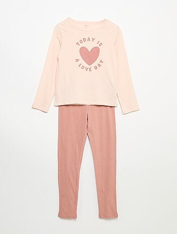 Pyjama long en jersey de coton - 2 pièces