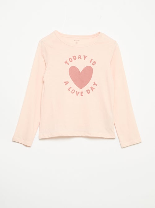 Pyjama long en jersey de coton - 2 pièces - Kiabi