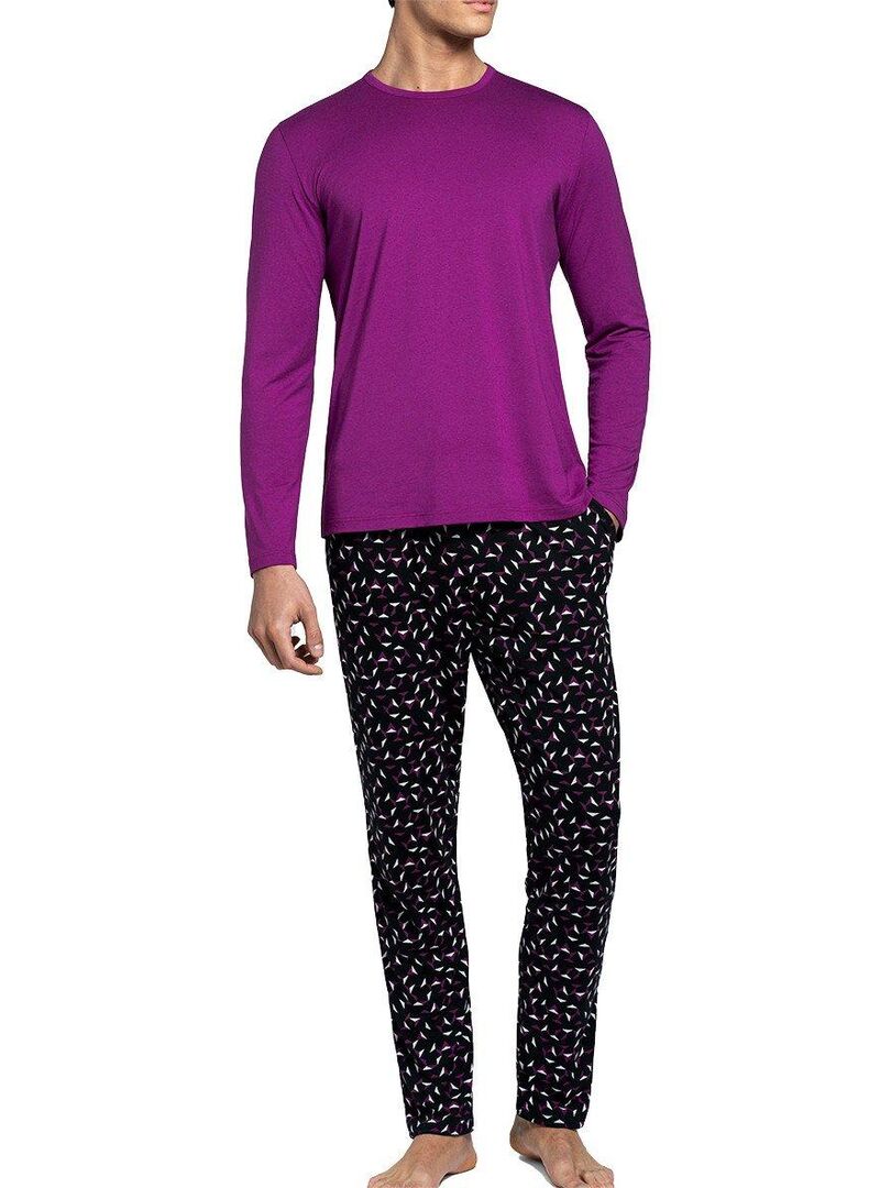 Pyjama long en lyocell I am Lush Violet - Kiabi