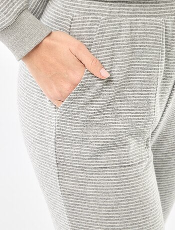 Pyjama long en maille chaude - 2 pièces