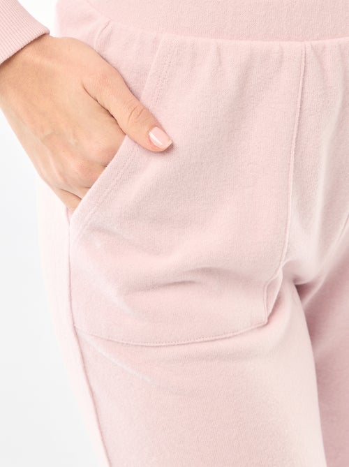 Pyjama long en maille chaude - 2 pièces - Kiabi