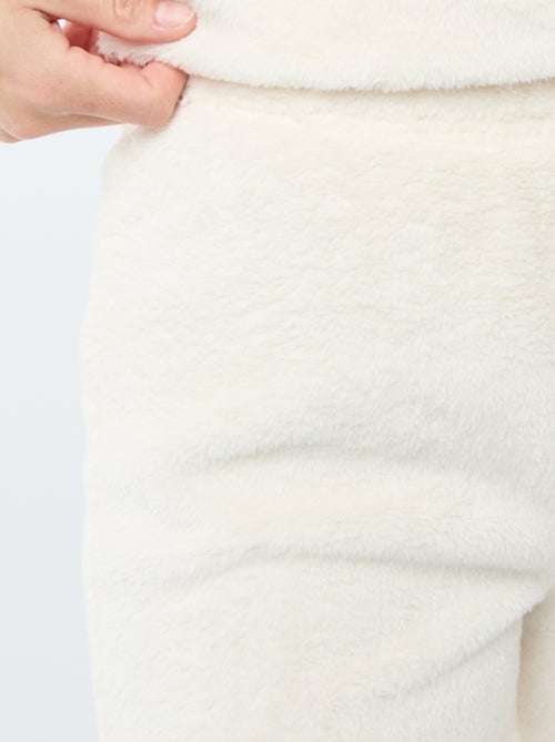 Pyjama long en maille doudou - 2 pièces - Kiabi