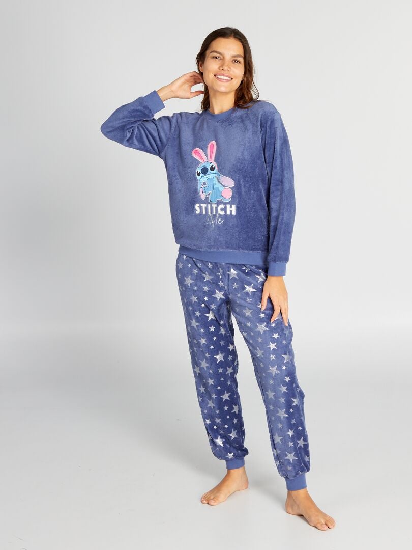 Pyjama long en polaire 'Stitch' - 2 pièces