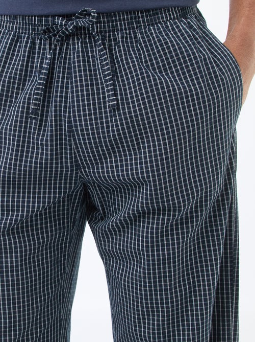 Pyjama long en popeline - 2 pièces - Kiabi