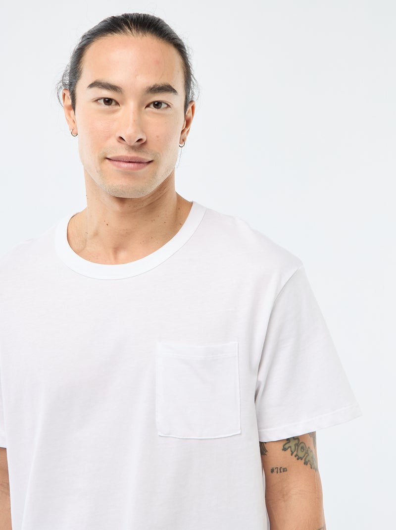 Pyjama long en popeline - 2 pièces Bleu/blanc - Kiabi