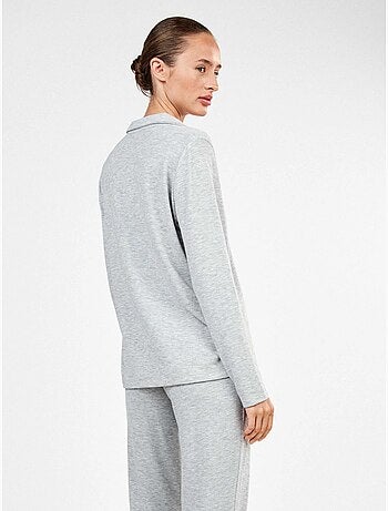 Pyjama long en tricot uni
