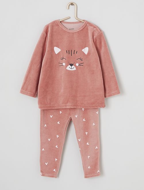 Pyjama Long En Velours Bebe Fille Kiabi 7 00