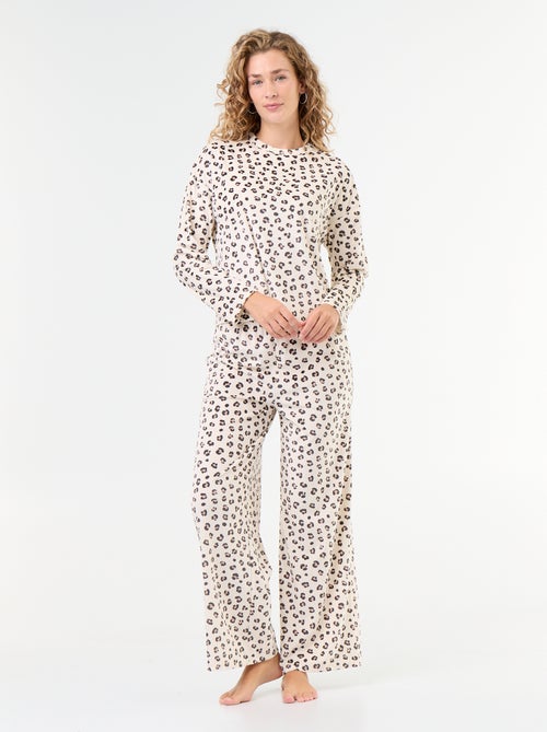 Pyjama long en velours côtelé - 2 pièces - Kiabi Pyjama long en velours côtelé - 2 pièces - Kiabi