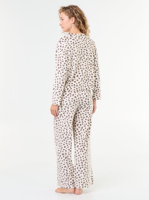 Pyjama long en velours côtelé - 2 pièces - Kiabi Pyjama long en velours côtelé - 2 pièces - Kiabi
