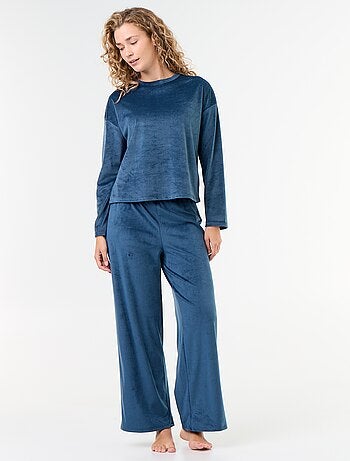 Pyjama long en velours côtelé - 2 pièces