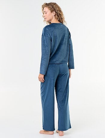 Pyjama long en velours côtelé - 2 pièces