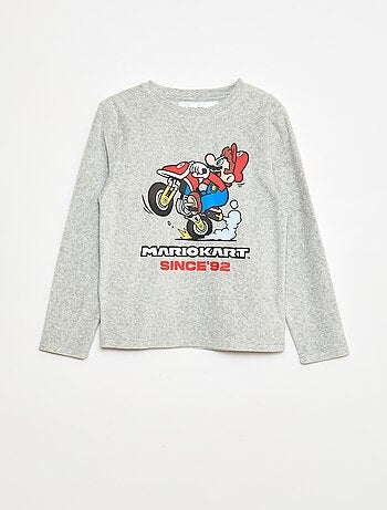 Pyjama long en velours 'Mario Kart' t-shirt + pantalon - 2 pièces