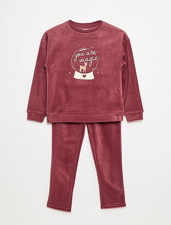 Pyjama long et chaud à motif