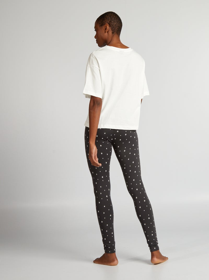 Pyjama long 'Fée clochette' - 2 pièces Blanc - Kiabi