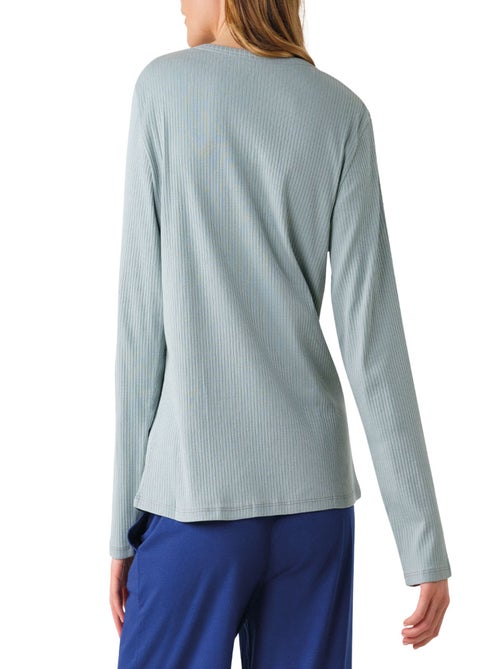 Pyjama long femme Confort Maille Athena - Kiabi