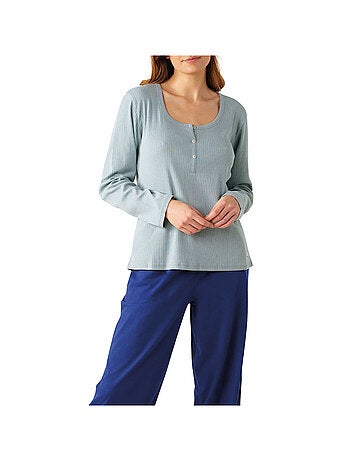 Pyjama long femme Confort Maille Athena