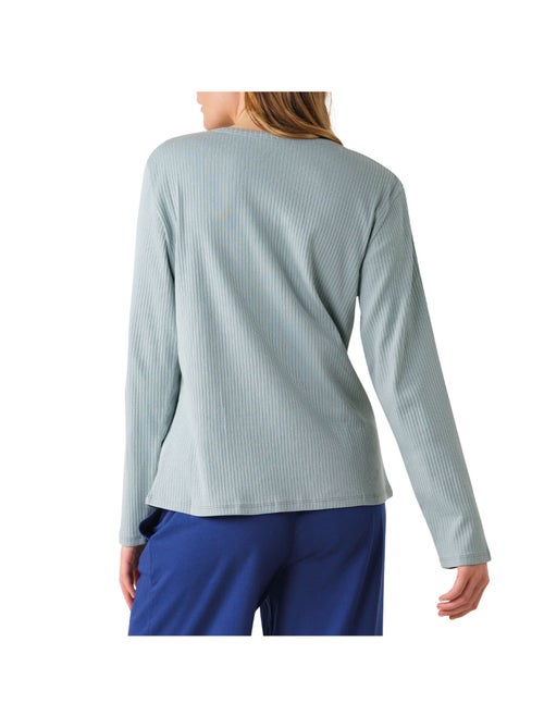 Pyjama long femme Confort Maille Athena - Kiabi